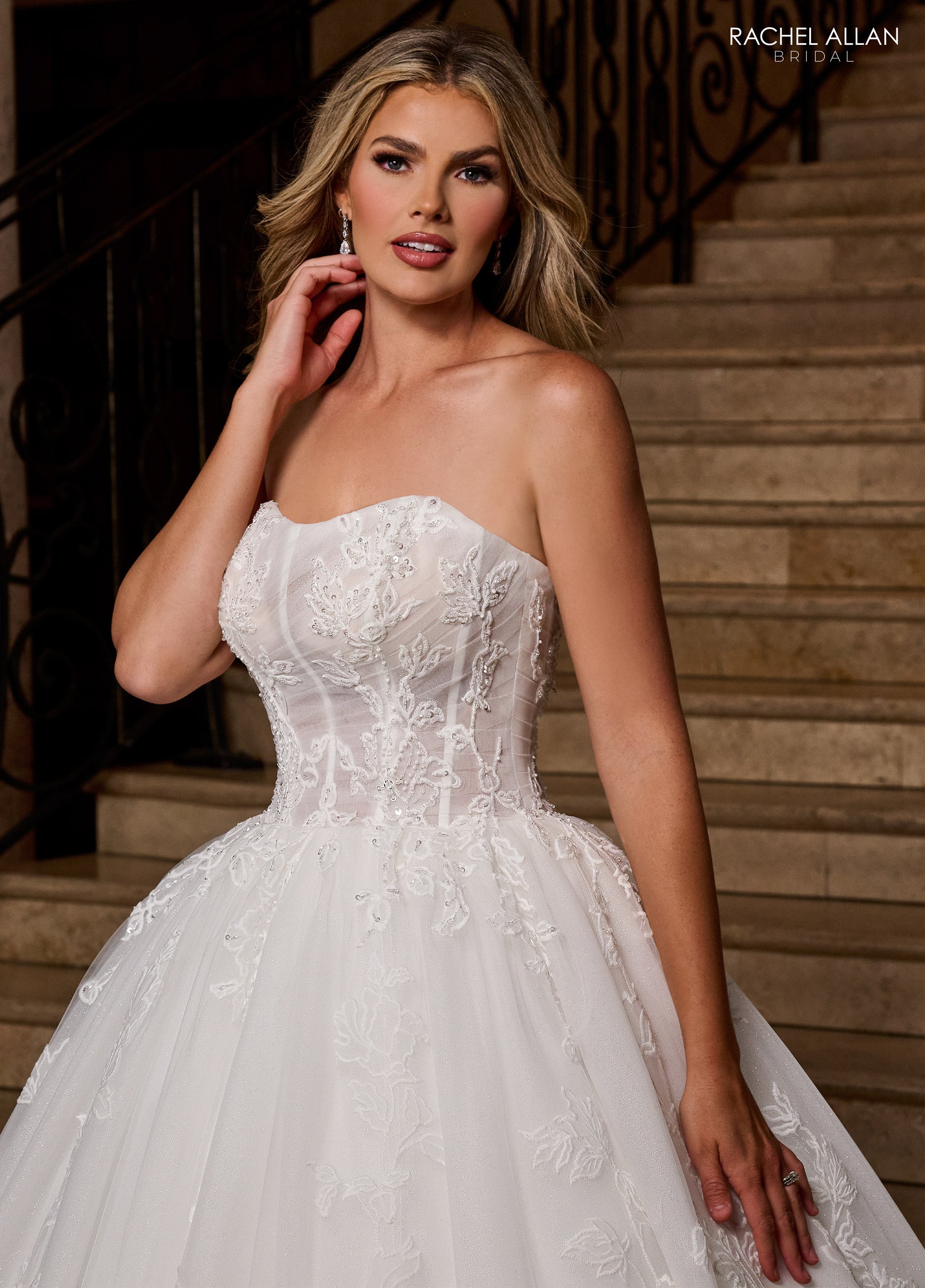 Long Sleeve Strapless Bridal Gown by Rachel Allan RB6161 – ABC Fashion