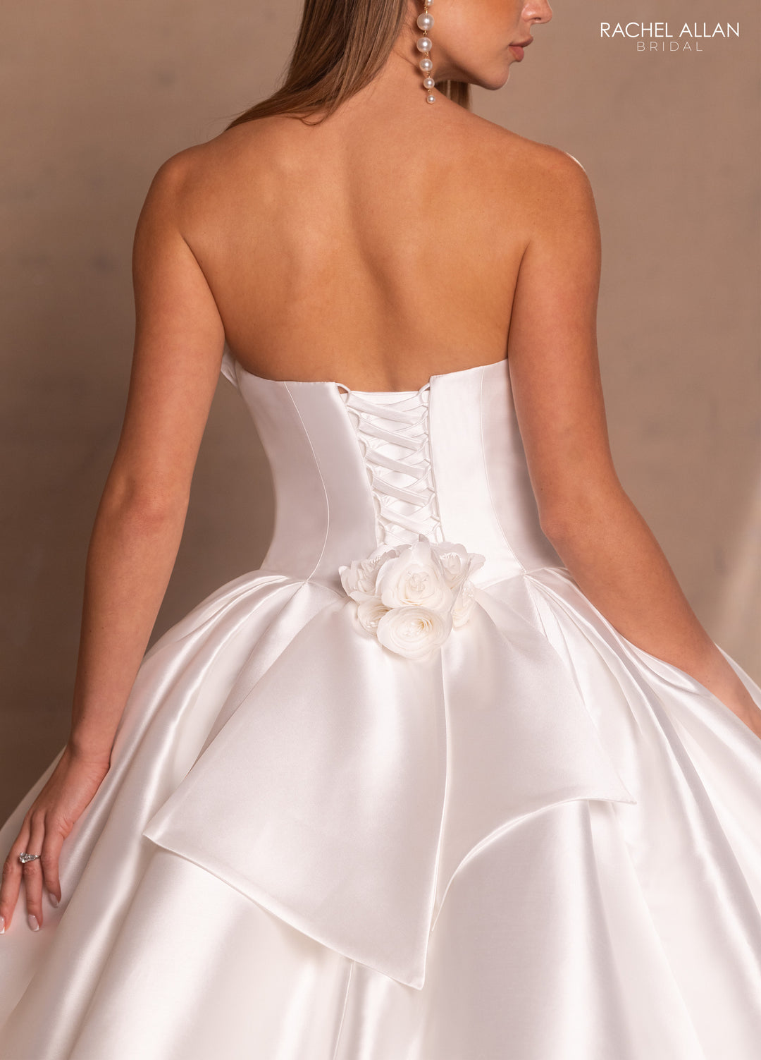 Mikado Strapless Bridal Ball Gown by Rachel Allan RB6175