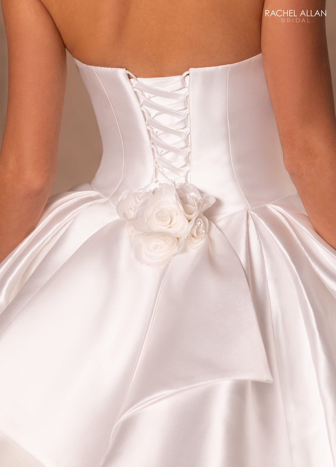 Mikado Strapless Bridal Ball Gown by Rachel Allan RB6175
