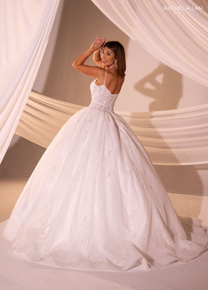 Lace Sleeveless Bridal Ball Gown by Rachel Allan RB6176