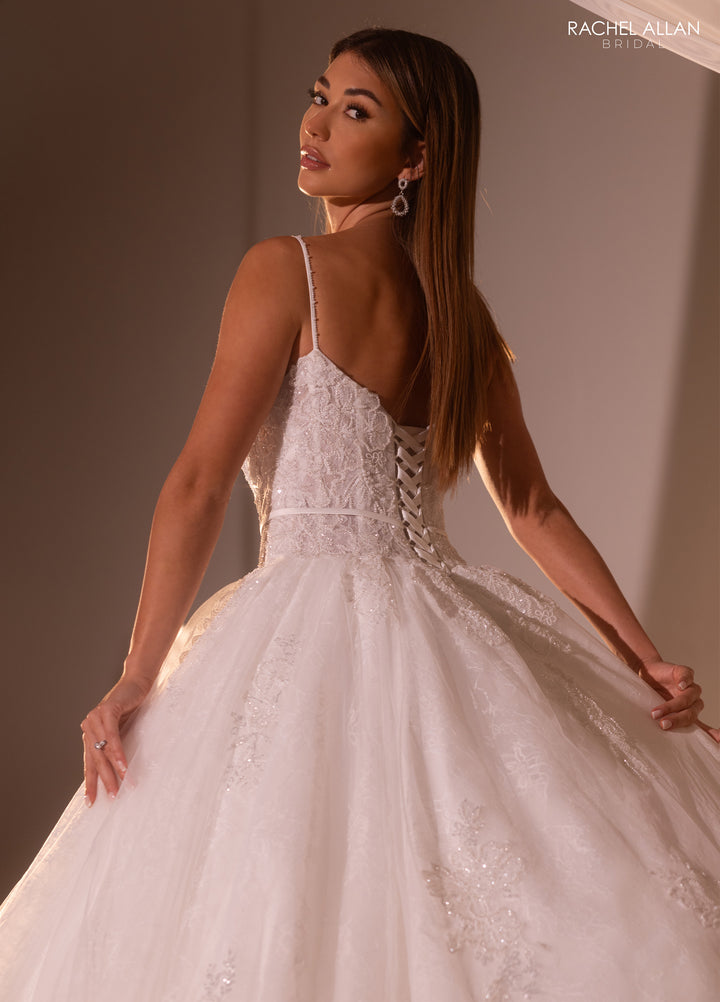 Lace Sleeveless Bridal Ball Gown by Rachel Allan RB6176