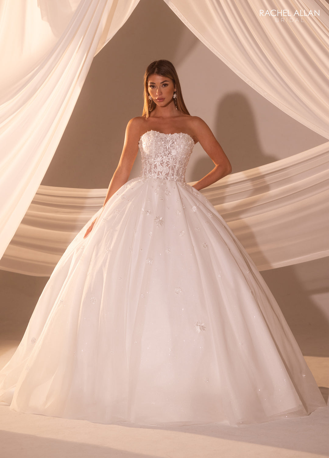 Strapless Bridal Ball Gown by Rachel Allan RB6178