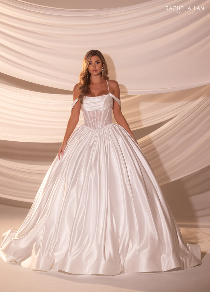 Satin Corset Bridal Ball Gown by Rachel Allan RB6179