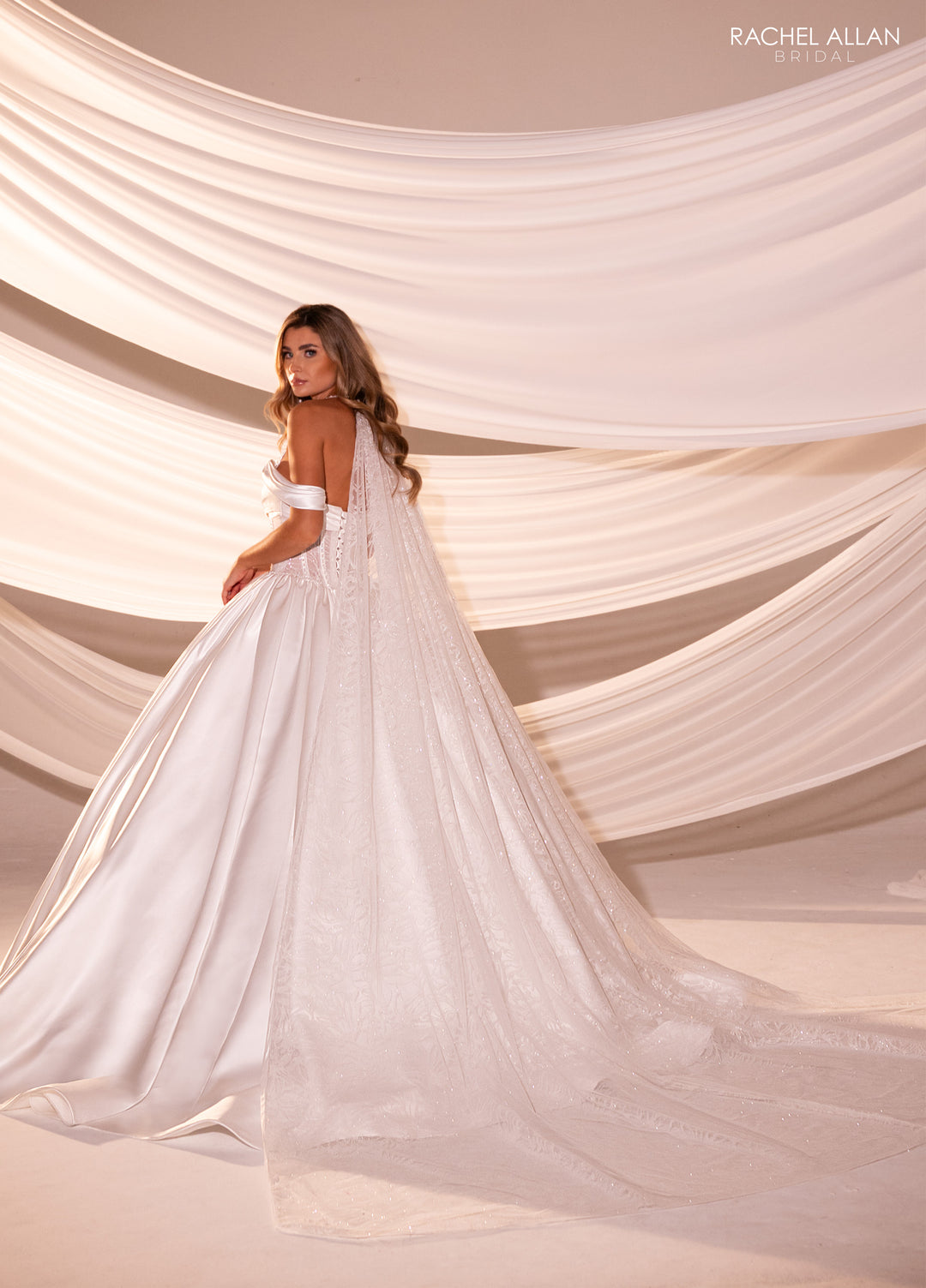 Satin Corset Bridal Ball Gown by Rachel Allan RB6179