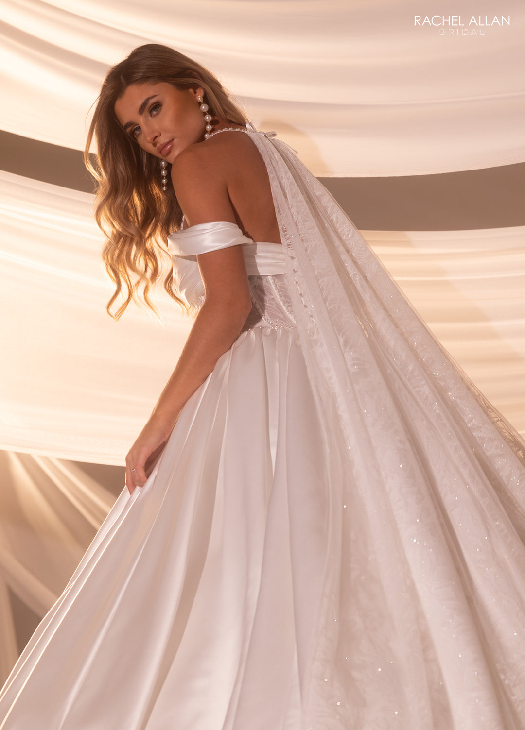Satin Corset Bridal Ball Gown by Rachel Allan RB6179