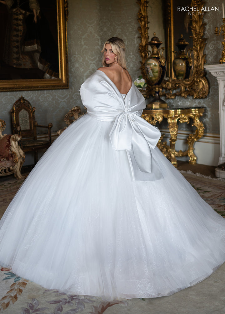 Strapless Shawl Bridal Ball Gown by Rachel Allan RB6191