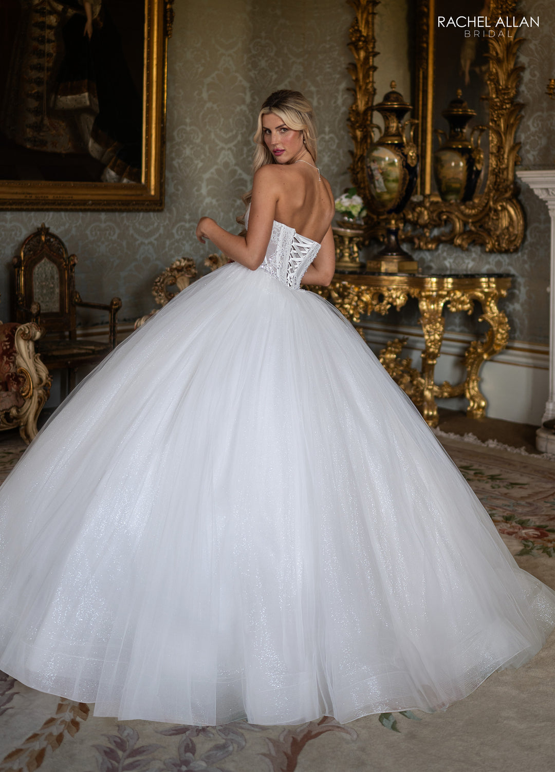 Strapless Shawl Bridal Ball Gown by Rachel Allan RB6191