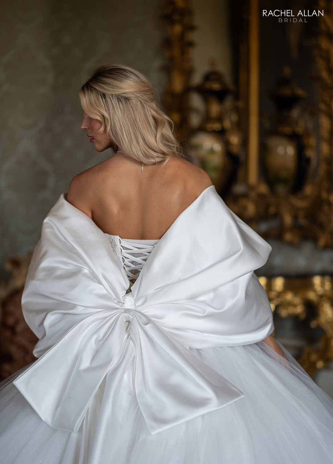 Strapless Shawl Bridal Ball Gown by Rachel Allan RB6191