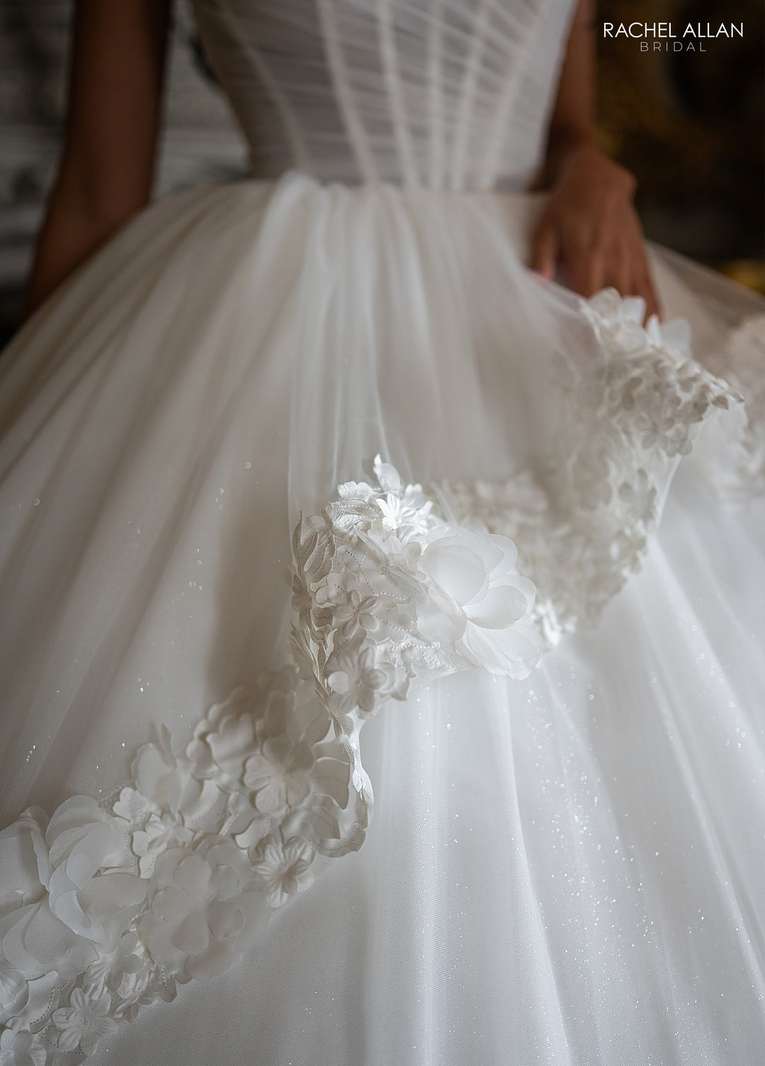 Strapless Bow Bridal Ball Gown by Rachel Allan RB6194