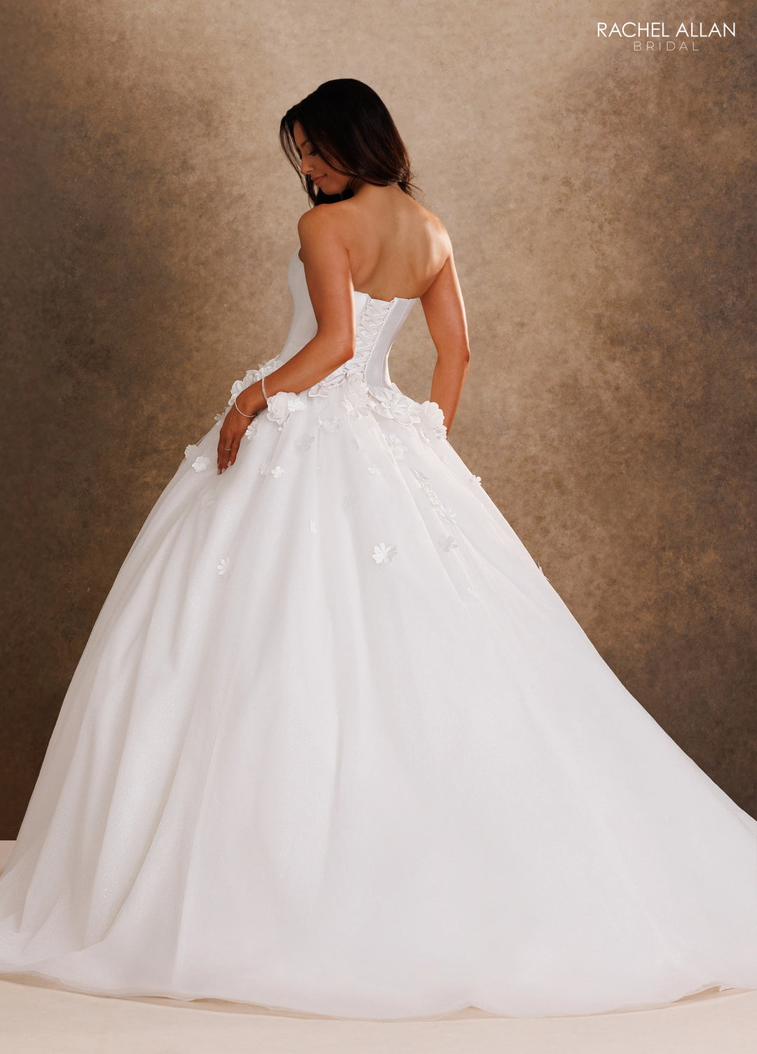 Mikado Strapless Bridal Ball Gown by Rachel Allan RB6200