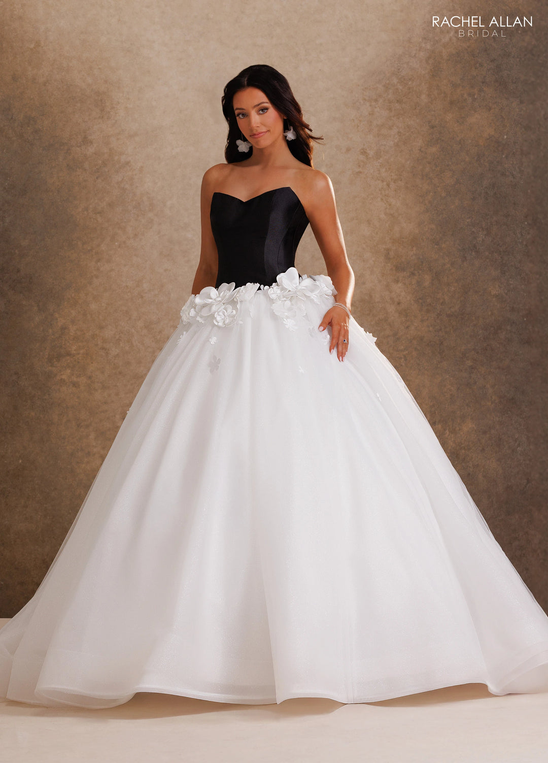 Mikado Strapless Bridal Ball Gown by Rachel Allan RB6200