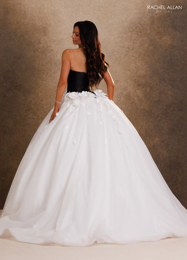 Mikado Strapless Bridal Ball Gown by Rachel Allan RB6200