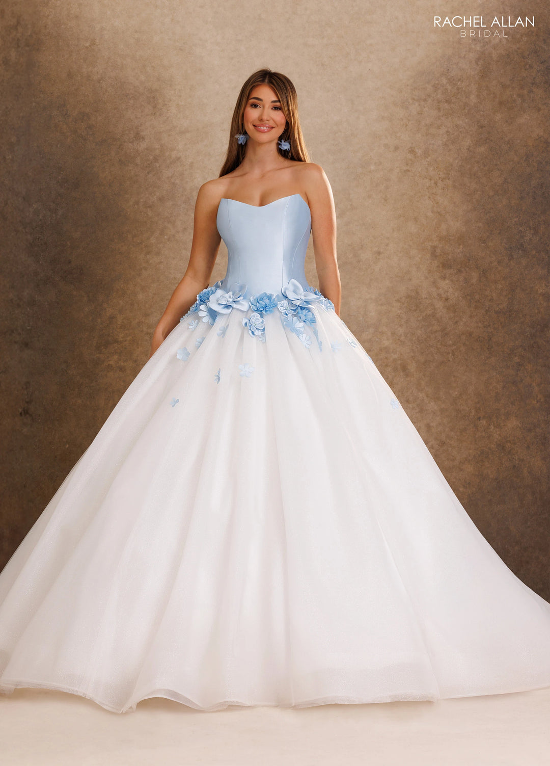 Mikado Strapless Bridal Ball Gown by Rachel Allan RB6200