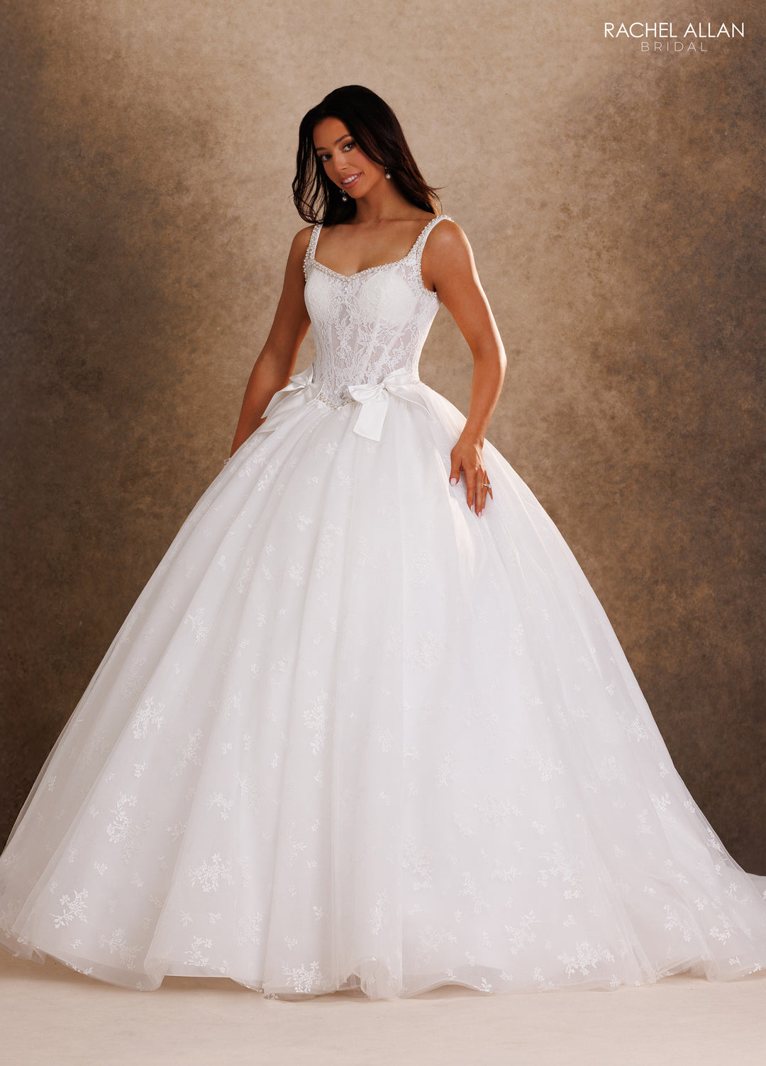 Lace Sleeveless Bridal Ball Gown by Rachel Allan RB6207