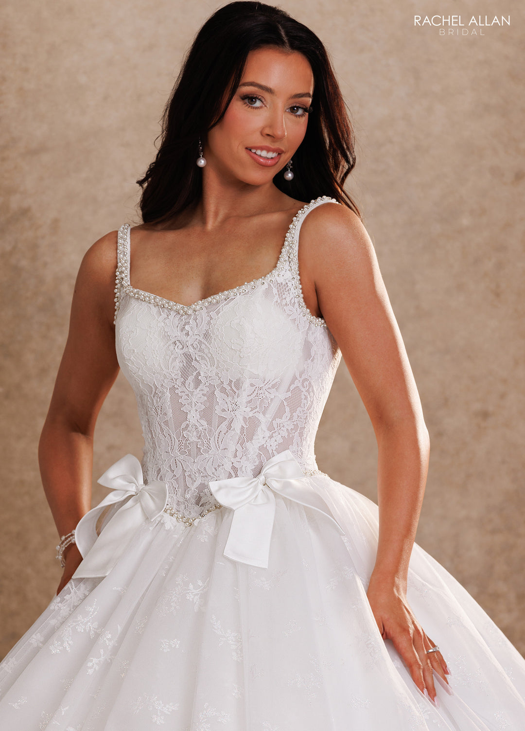 Lace Sleeveless Bridal Ball Gown by Rachel Allan RB6207