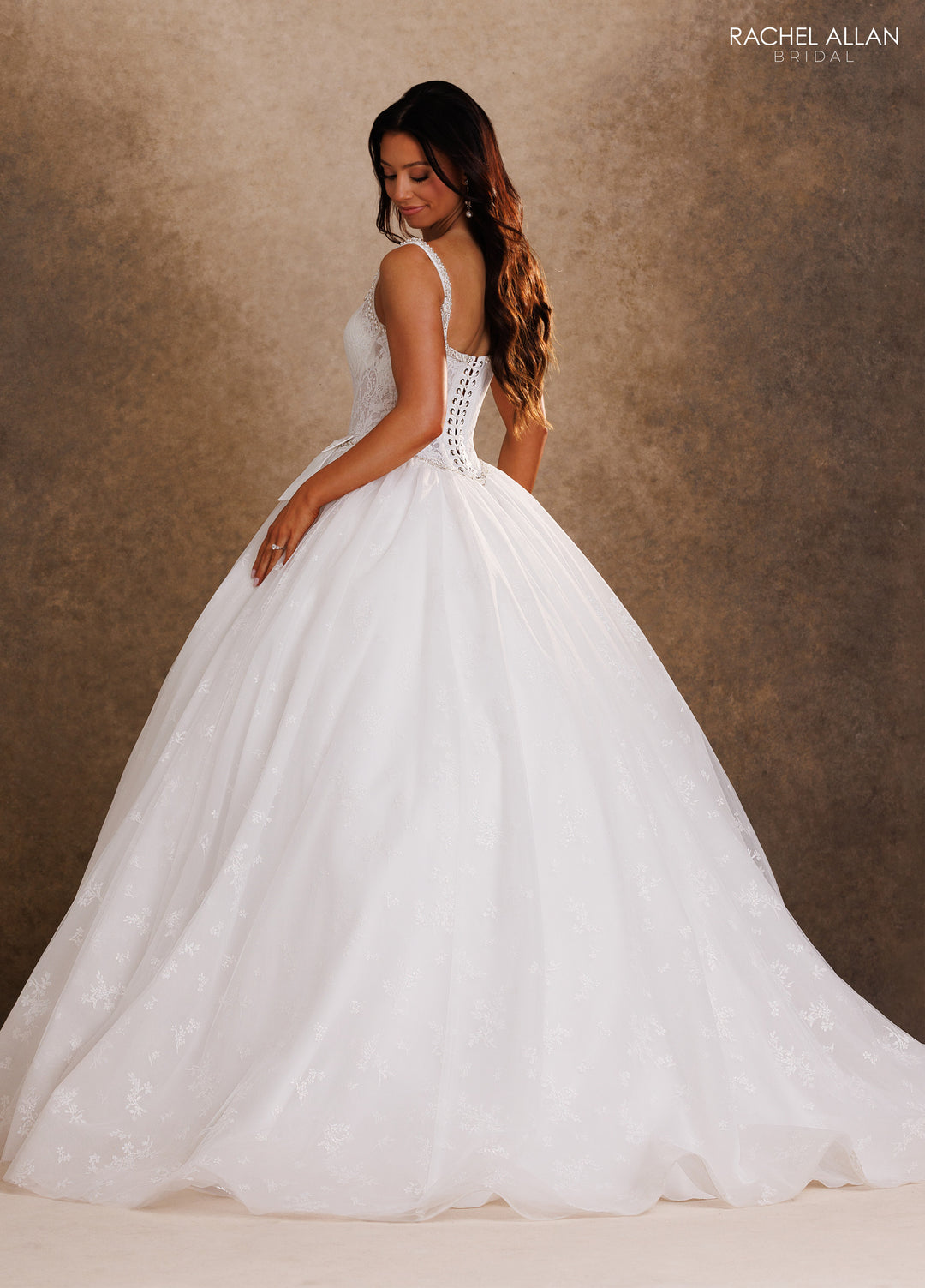 Lace Sleeveless Bridal Ball Gown by Rachel Allan RB6207