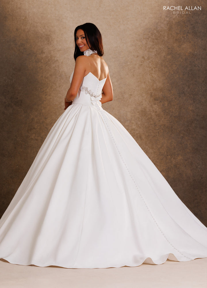 Satin Strapless Bridal Ball Gown by Rachel Allan RB6208