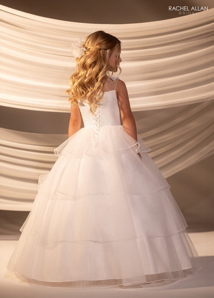 Girls Sleeveless Tiered Gown by Rachel Allan RB9180