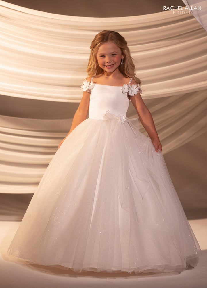 Girls Off Shoulder Gown by Rachel Allan RB9186