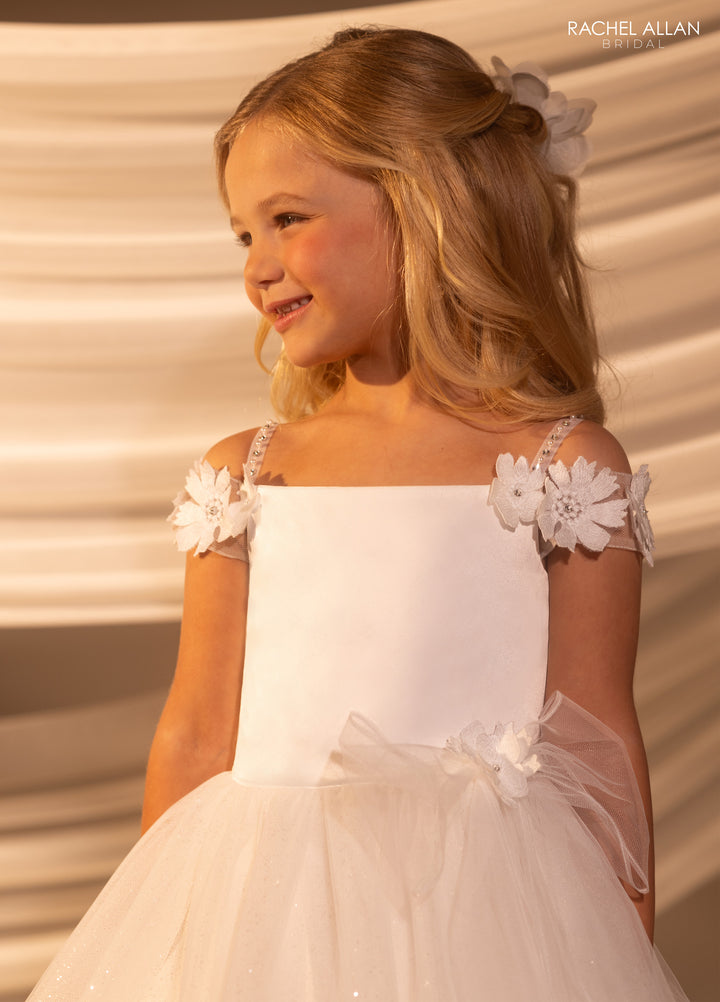 Girls Off Shoulder Gown by Rachel Allan RB9186