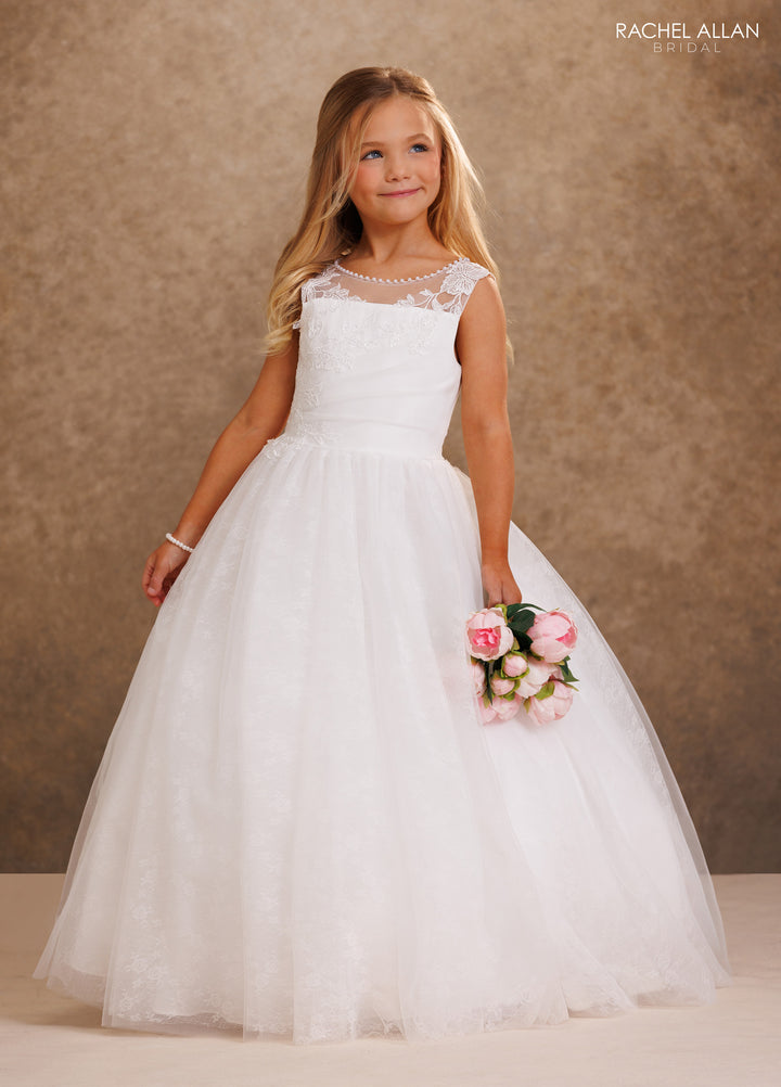 Girls Tulle Sleeveless Gown by Rachel Allan RB9207
