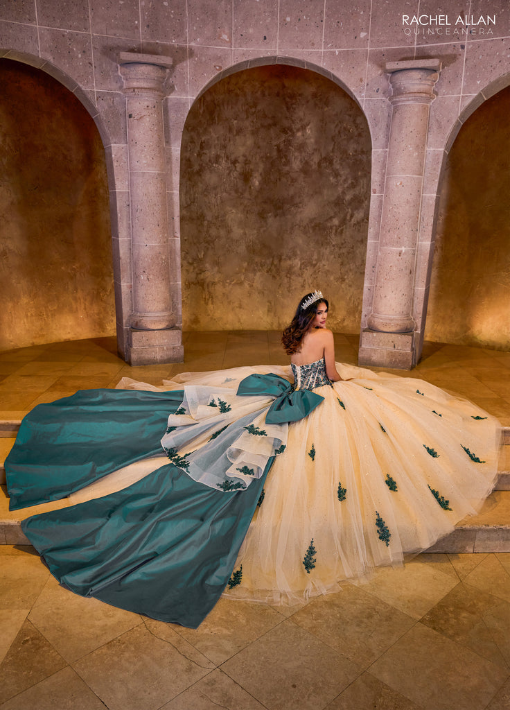 Strapless Bow Quinceanera Dress by Rachel Allan RQ1152 – ABC