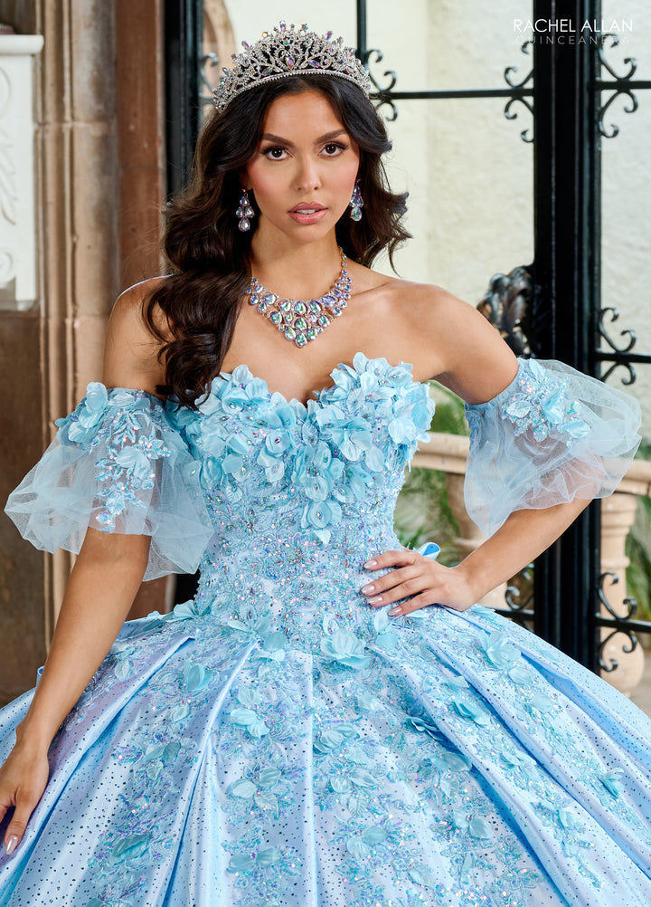 3D Floral Sweetheart Quinceanera Dress by Rachel Allan RQ1157