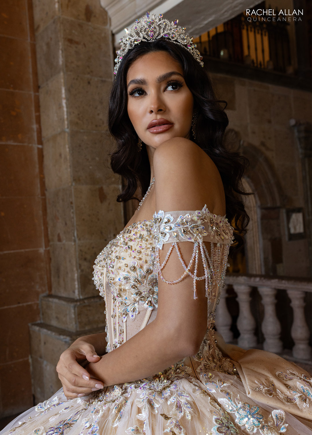 Off Shoulder Quinceanera Dress by Rachel Allan RQ1165