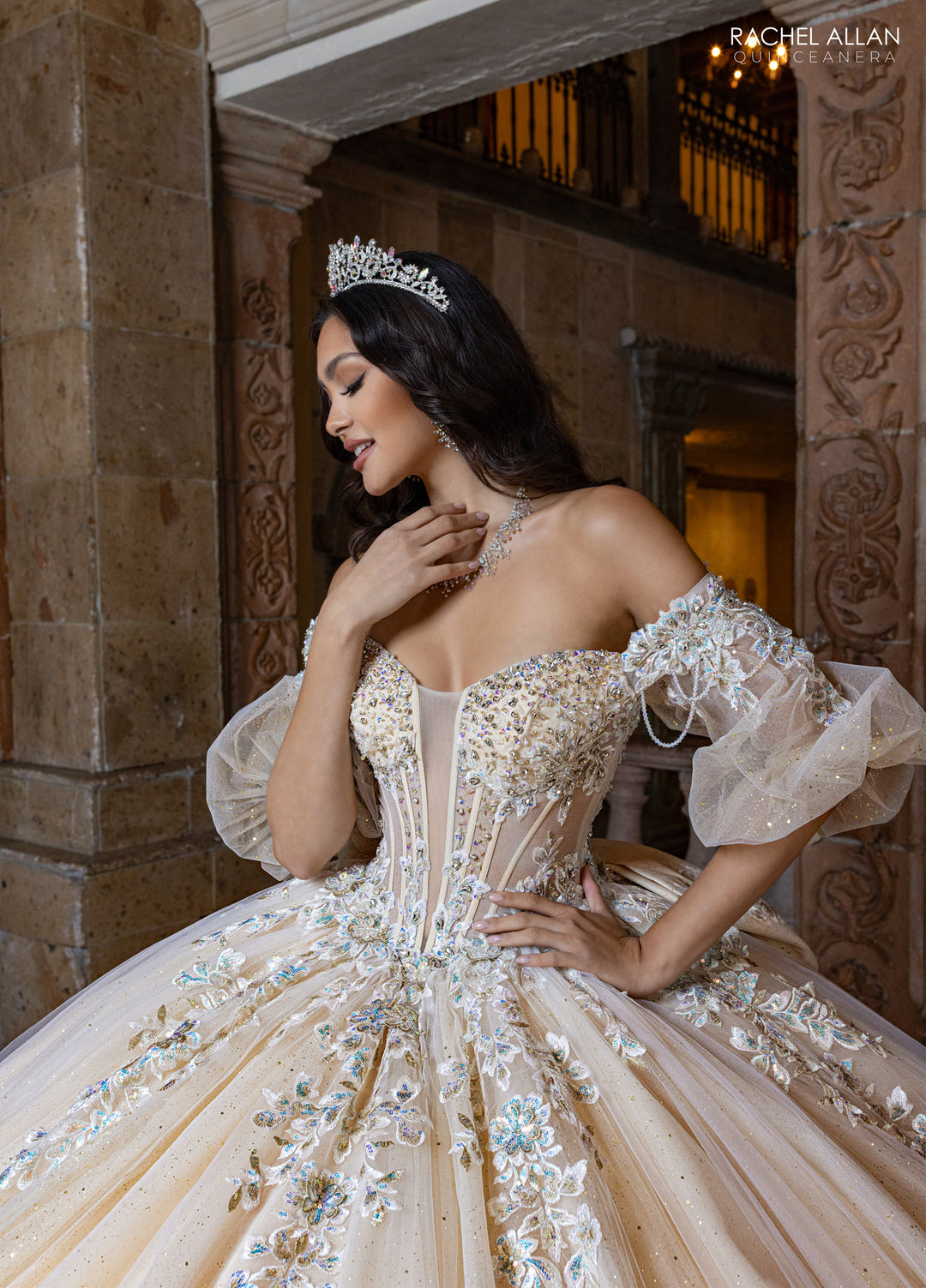 Off Shoulder Quinceanera Dress by Rachel Allan RQ1165