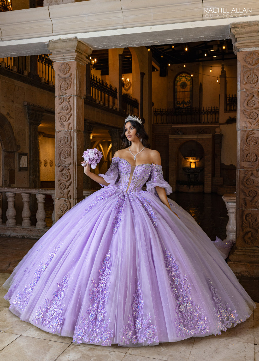 Off Shoulder Quinceanera Dress by Rachel Allan RQ1165