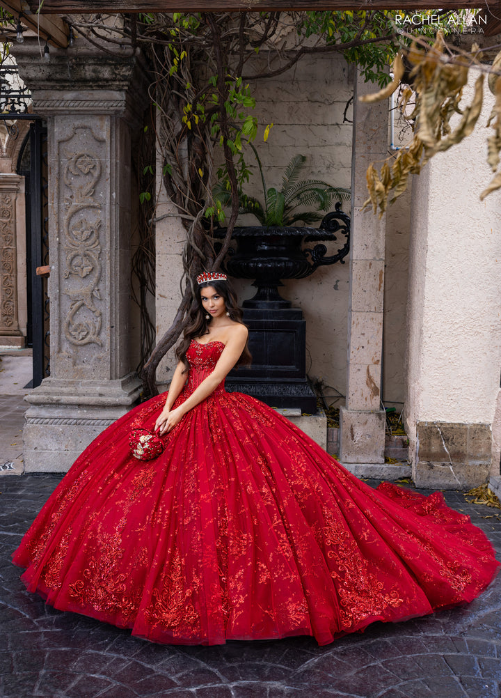 Puff Sleeve Quinceanera Dress by Rachel Allan RQ1172