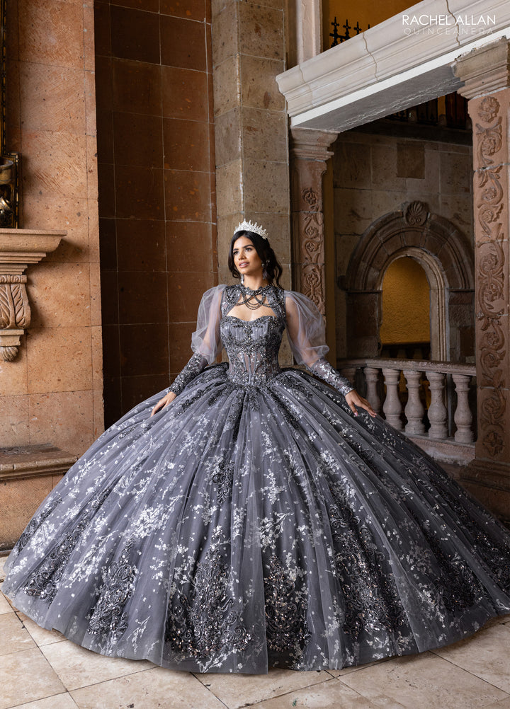 Puff Sleeve Quinceanera Dress by Rachel Allan RQ1172