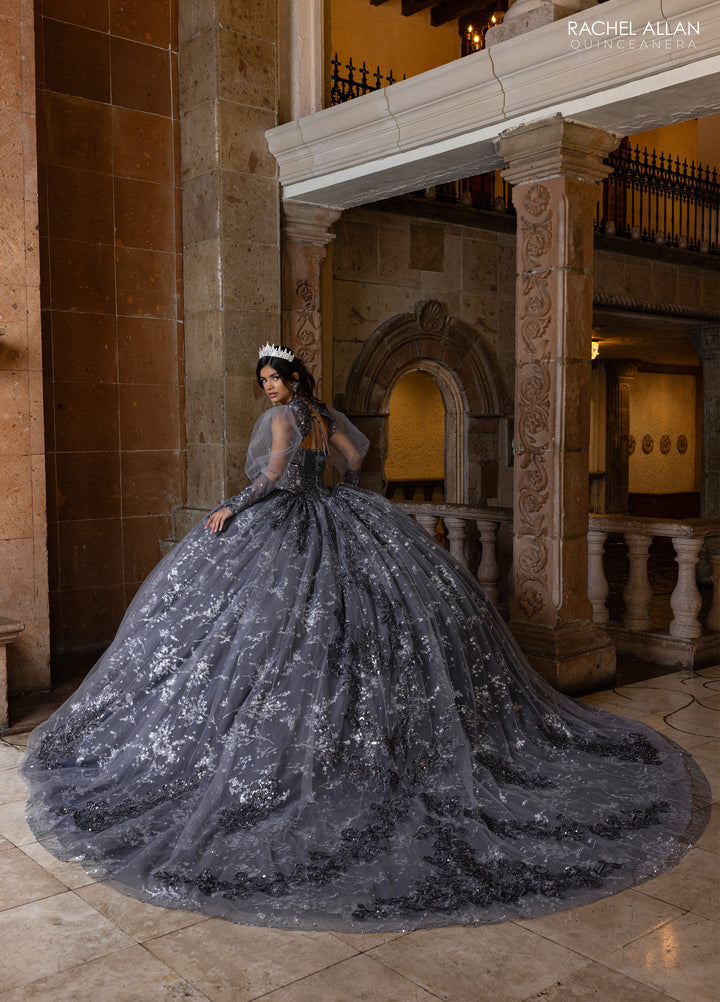 Puff Sleeve Quinceanera Dress by Rachel Allan RQ1172