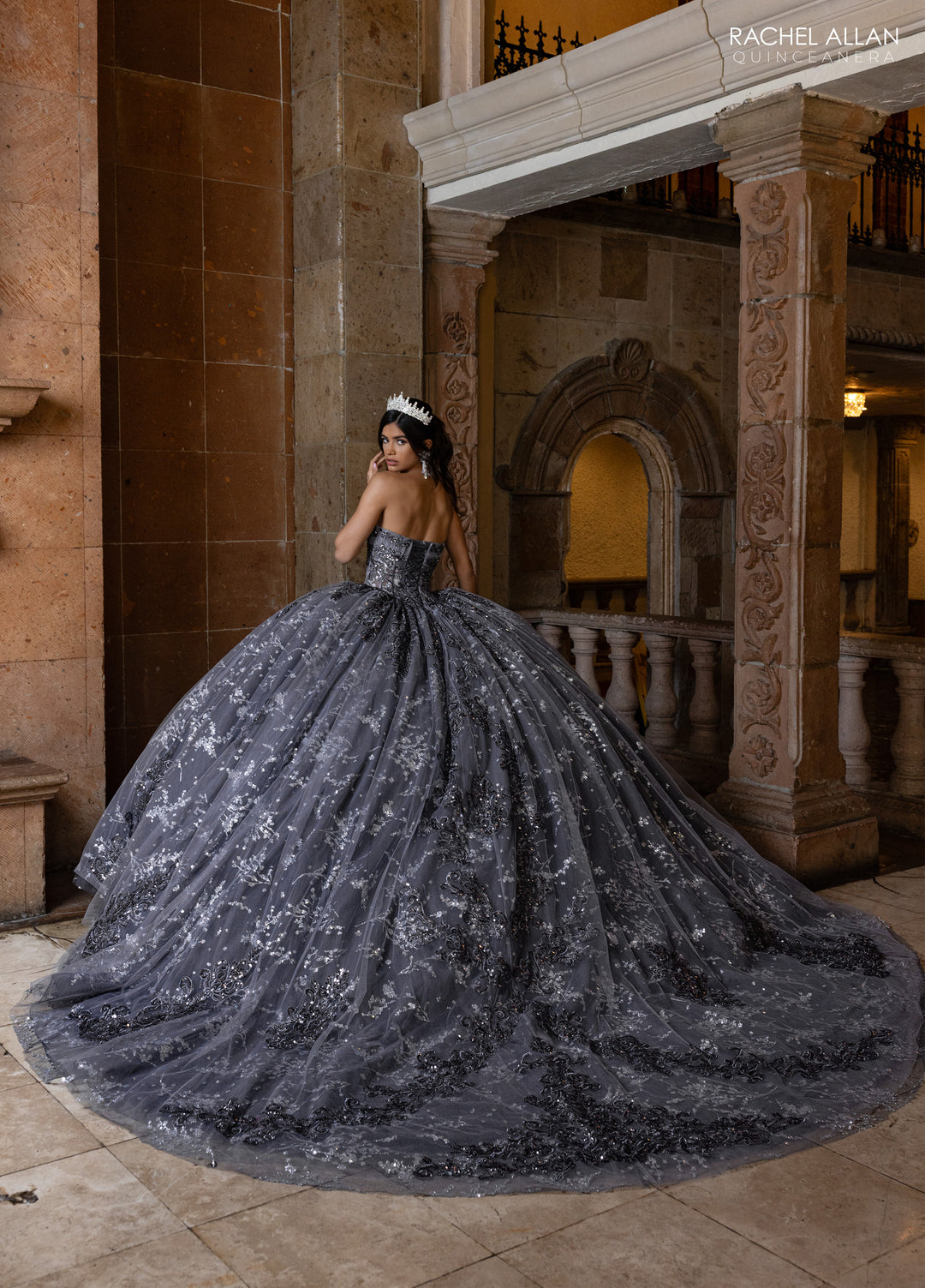 Puff Sleeve Quinceanera Dress by Rachel Allan RQ1172
