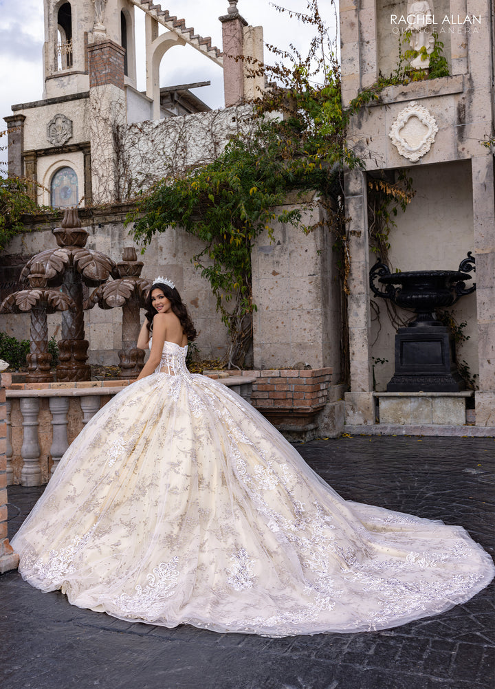 Puff Sleeve Quinceanera Dress by Rachel Allan RQ1172