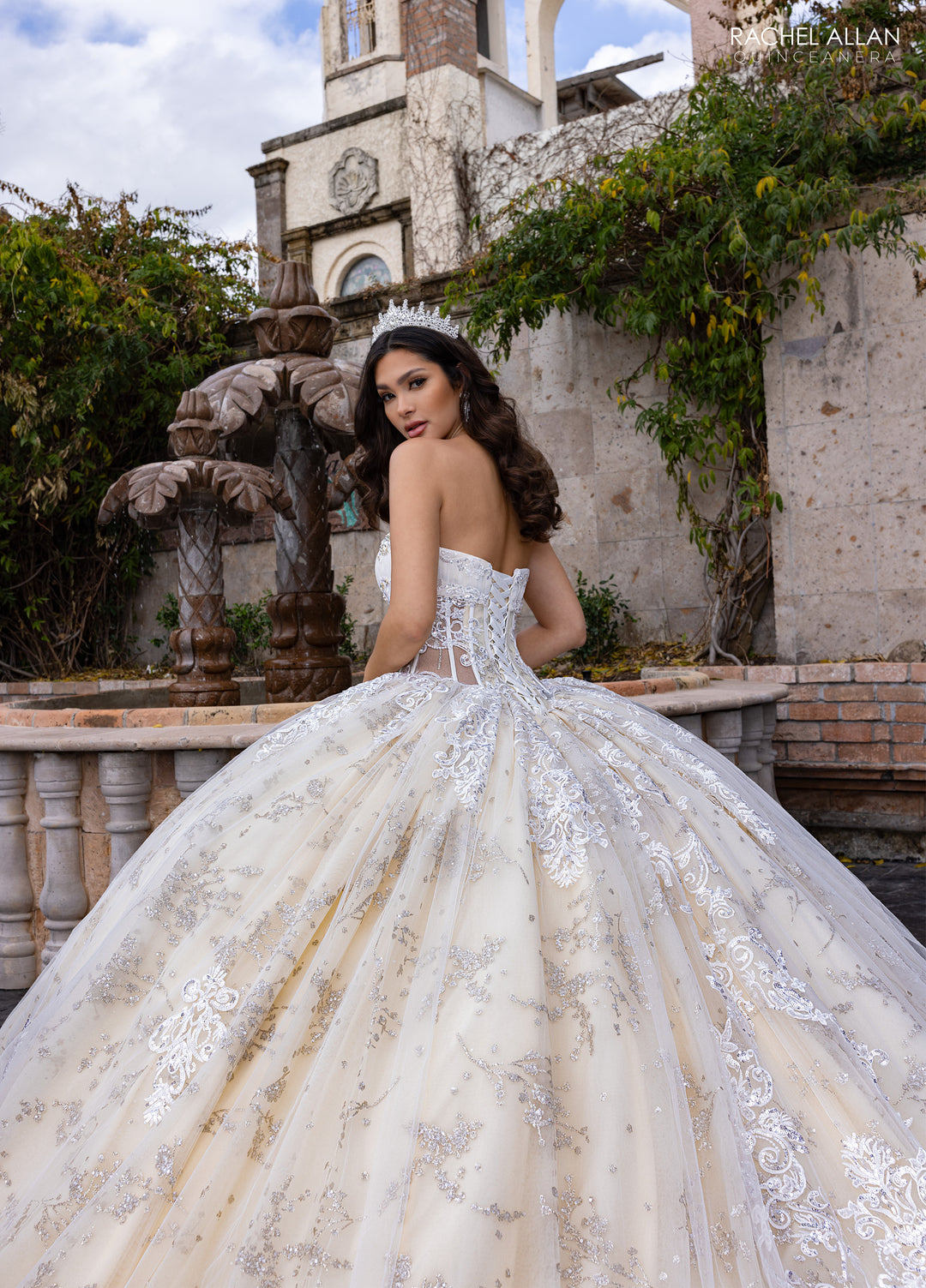 Puff Sleeve Quinceanera Dress by Rachel Allan RQ1172