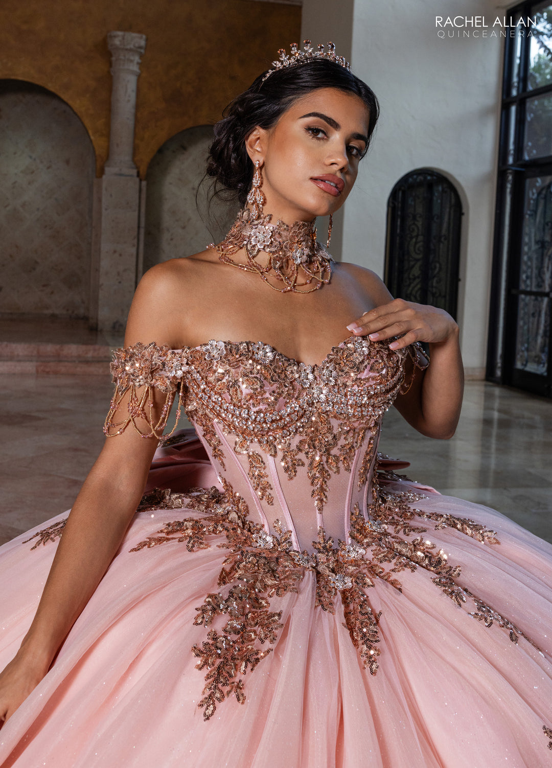 Off Shoulder Quinceanera Dress by Rachel Allan RQ1183