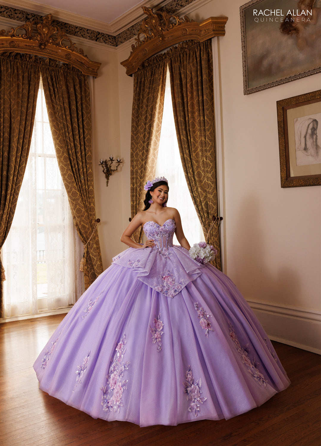 dark purple quince dresses Quinceanera Princesa by Ariana Vara PR30136 Navy/Gold 4 Fall 2023 Purple Quinceanera Dresses Couture