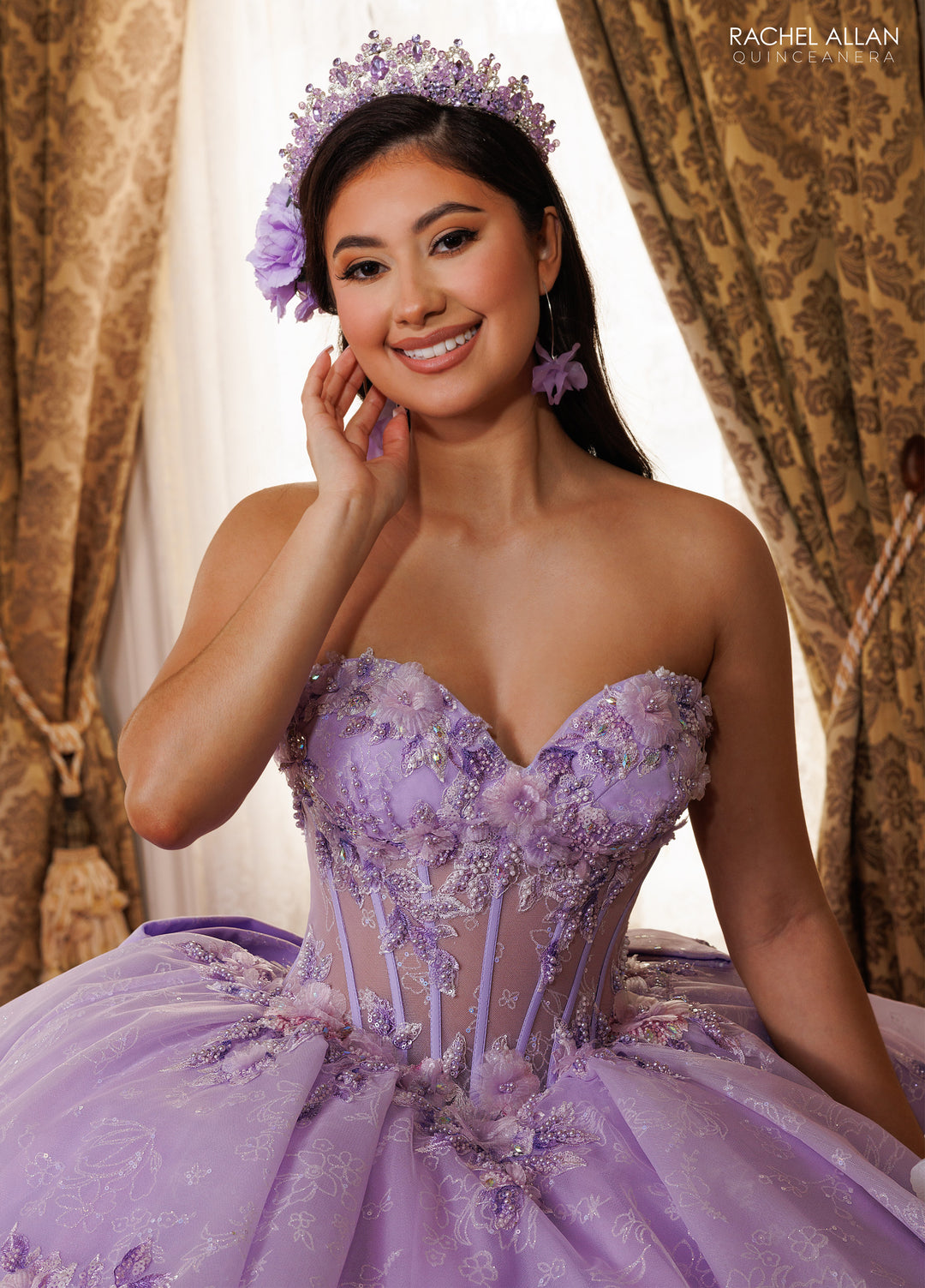 Strapless Quinceanera Dress by Rachel Allan RQ1190