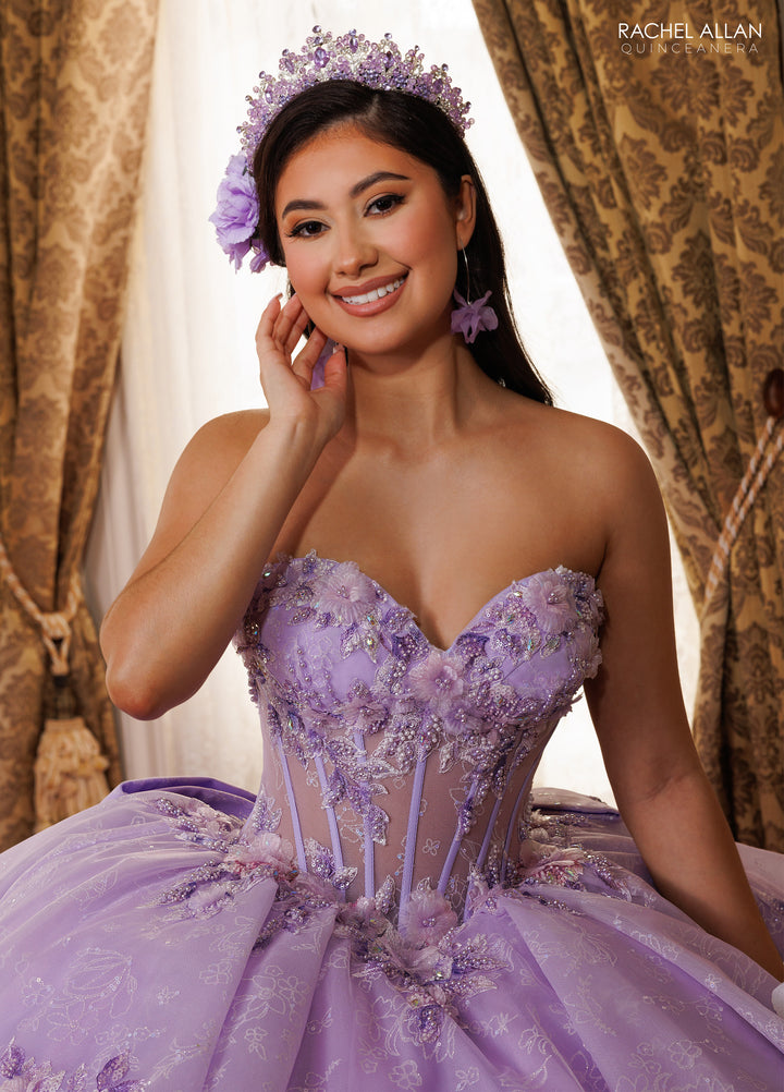 Strapless Quinceanera Dress by Rachel Allan RQ1190