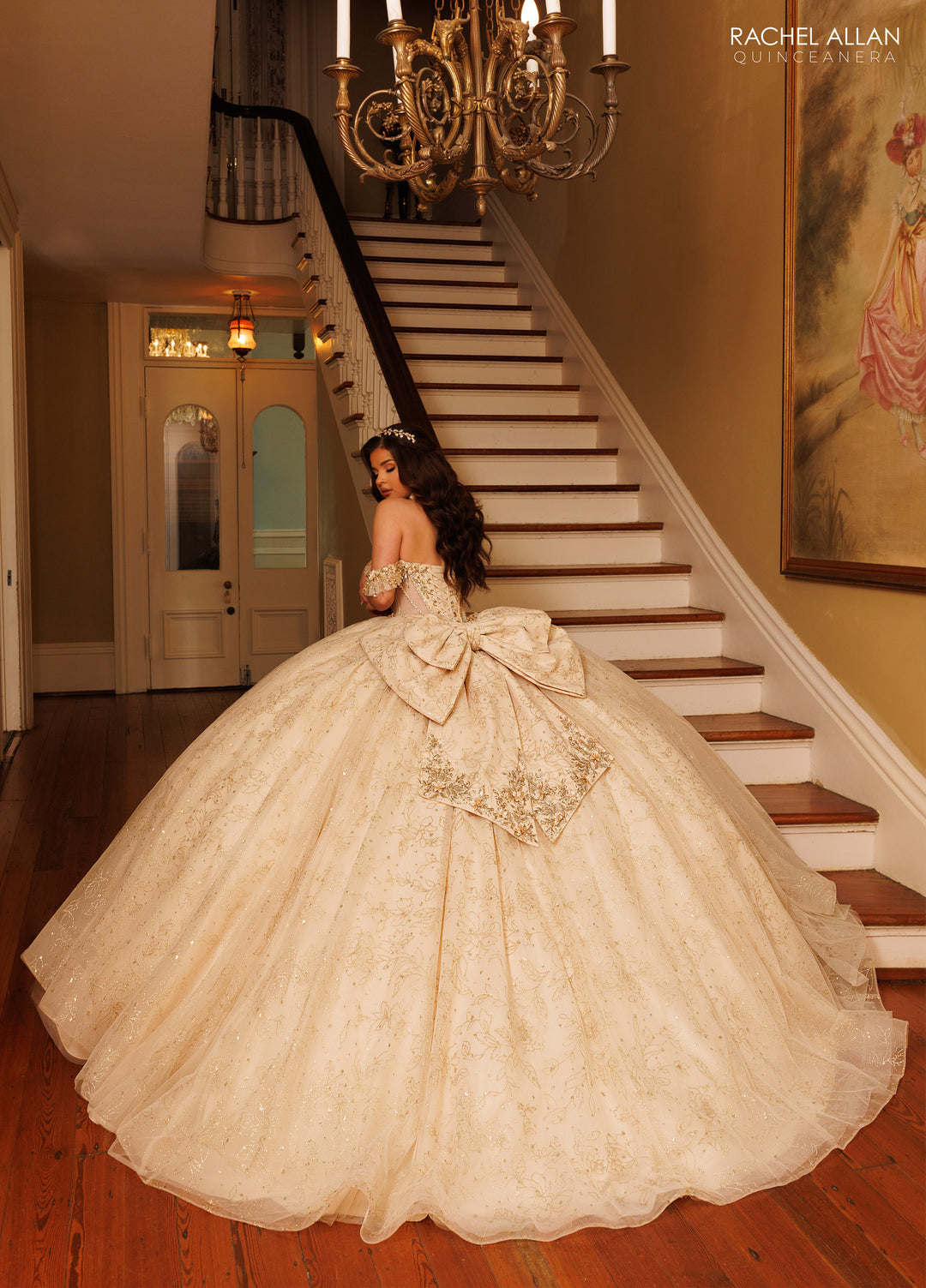 3D Floral Quinceanera Dress by Rachel Allan RQ1192