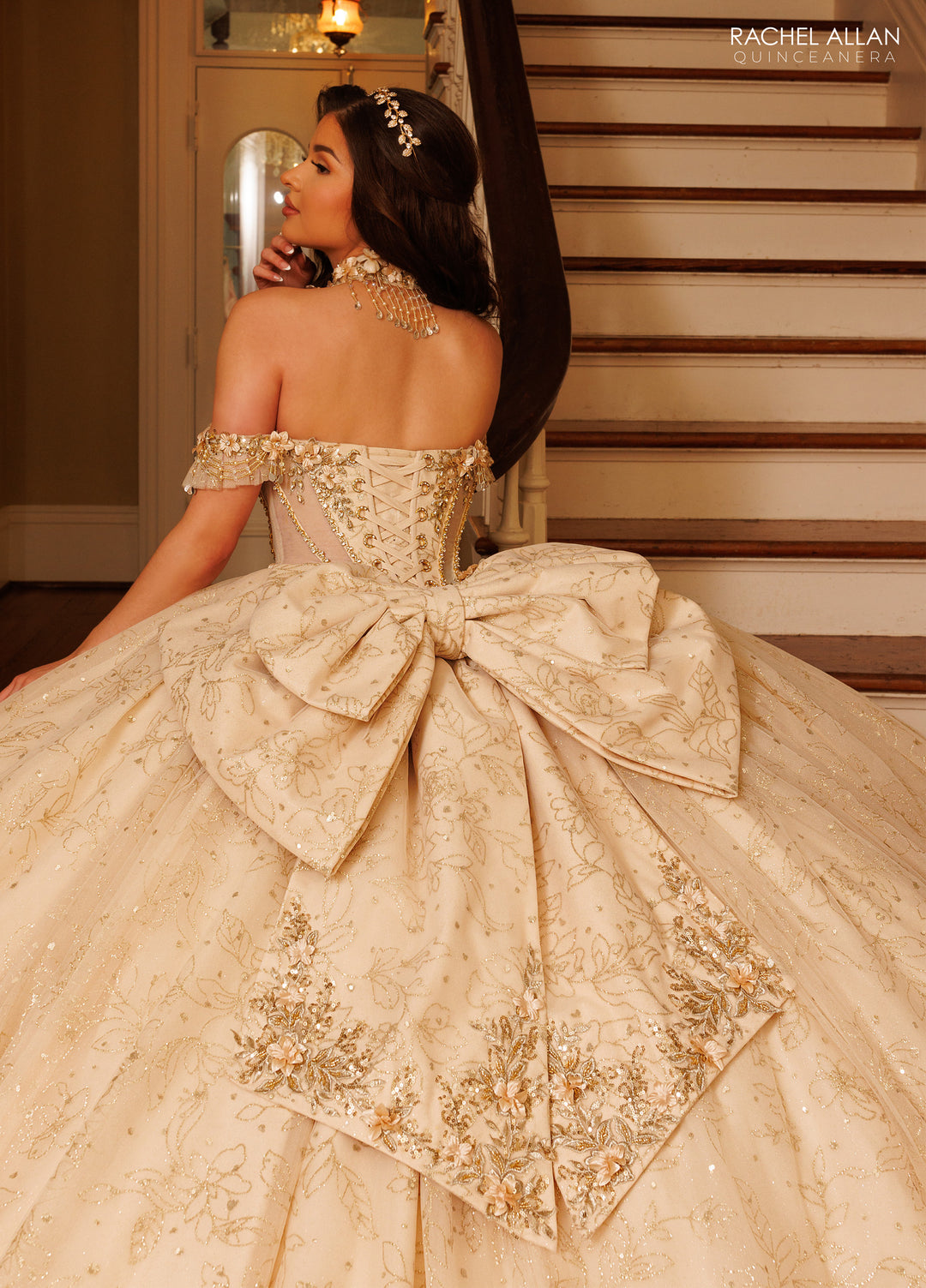 3D Floral Quinceanera Dress by Rachel Allan RQ1192