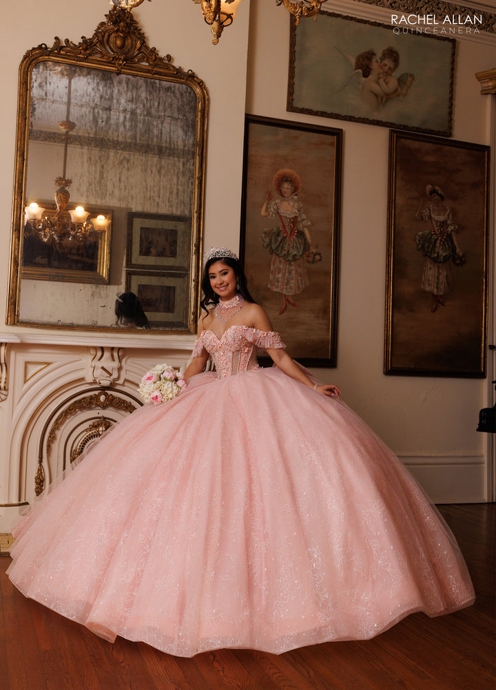 3D Floral Quinceanera Dress by Rachel Allan RQ1192