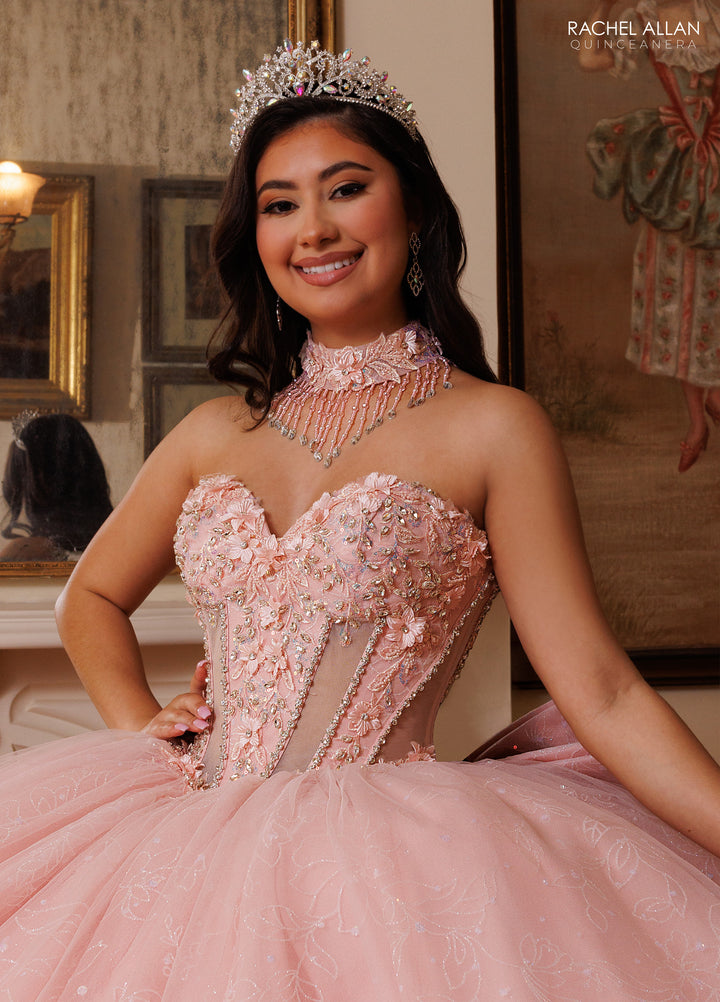 3D Floral Quinceanera Dress by Rachel Allan RQ1192