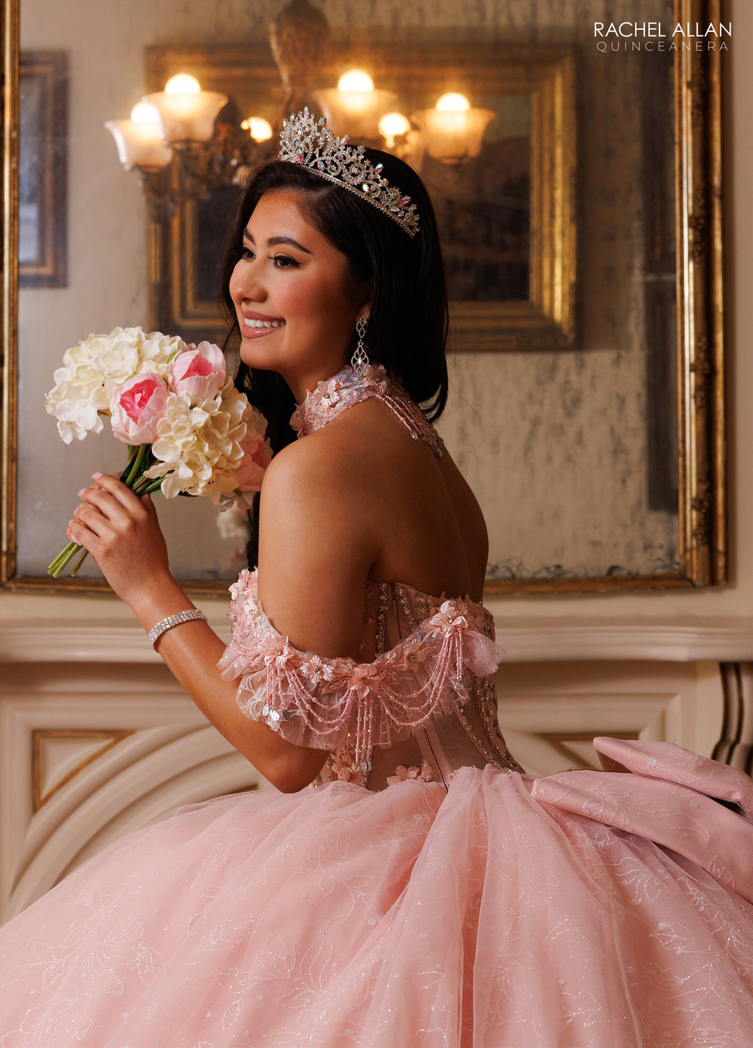 3D Floral Quinceanera Dress by Rachel Allan RQ1192