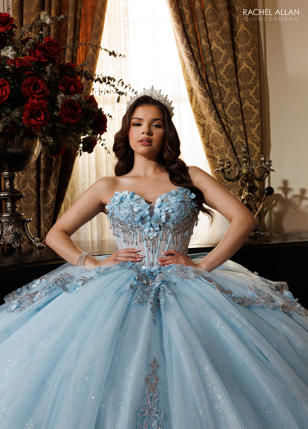 Cape Quinceanera Dress by Rachel Allan RQ1196
