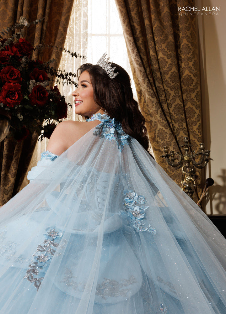 Cape Quinceanera Dress by Rachel Allan RQ1196
