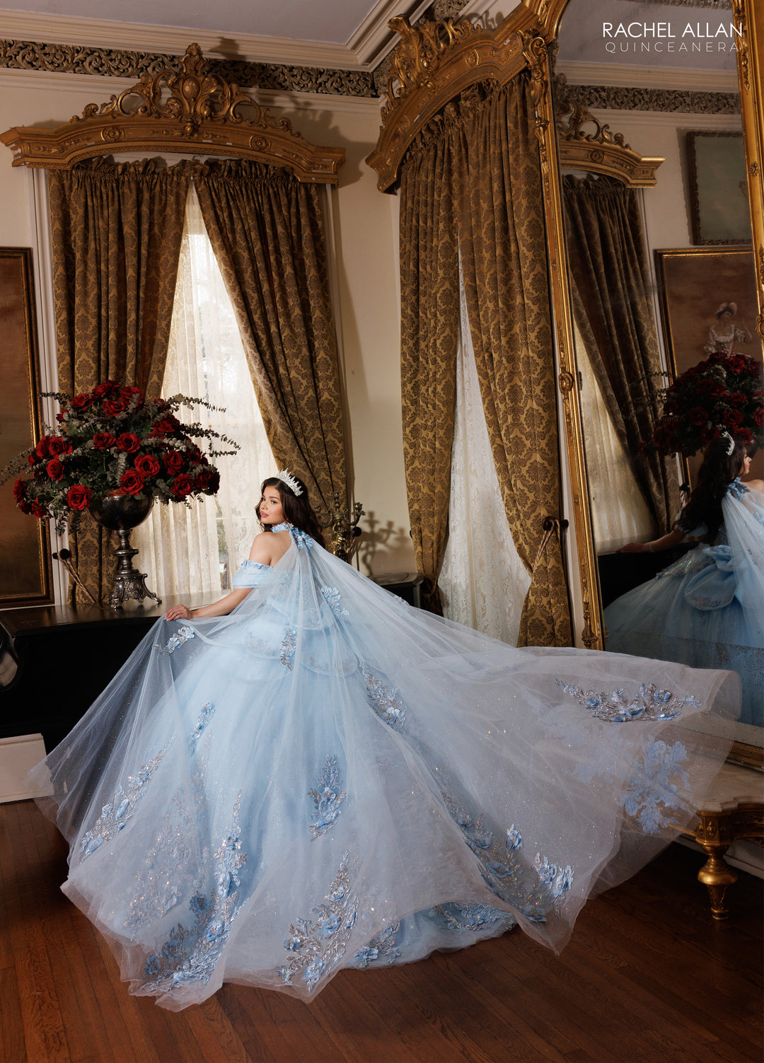 Cape Quinceanera Dress by Rachel Allan RQ1196