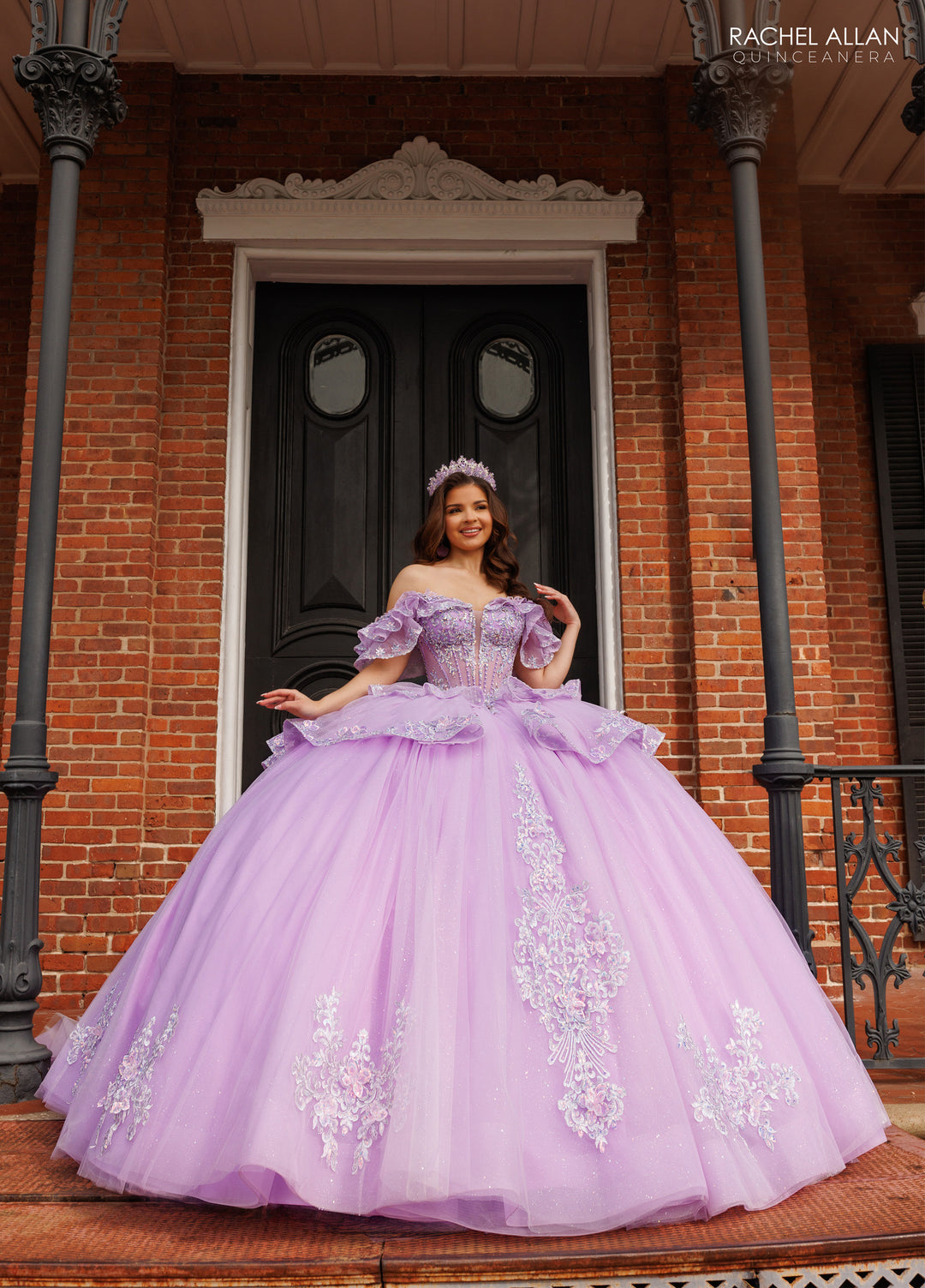 light purple quinceanera dresses morilee #89409 Three-Dimensional Floral Quinceaera Dress with Flounced Overskirt Beaded/3D Floral Fabric Short Light Purple Quince Dress