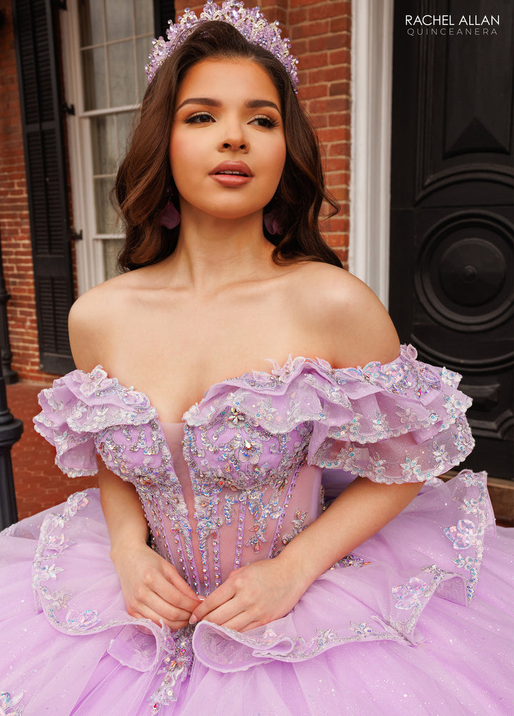 Off Shoulder Quinceanera Dress by Rachel Allan RQ1198
